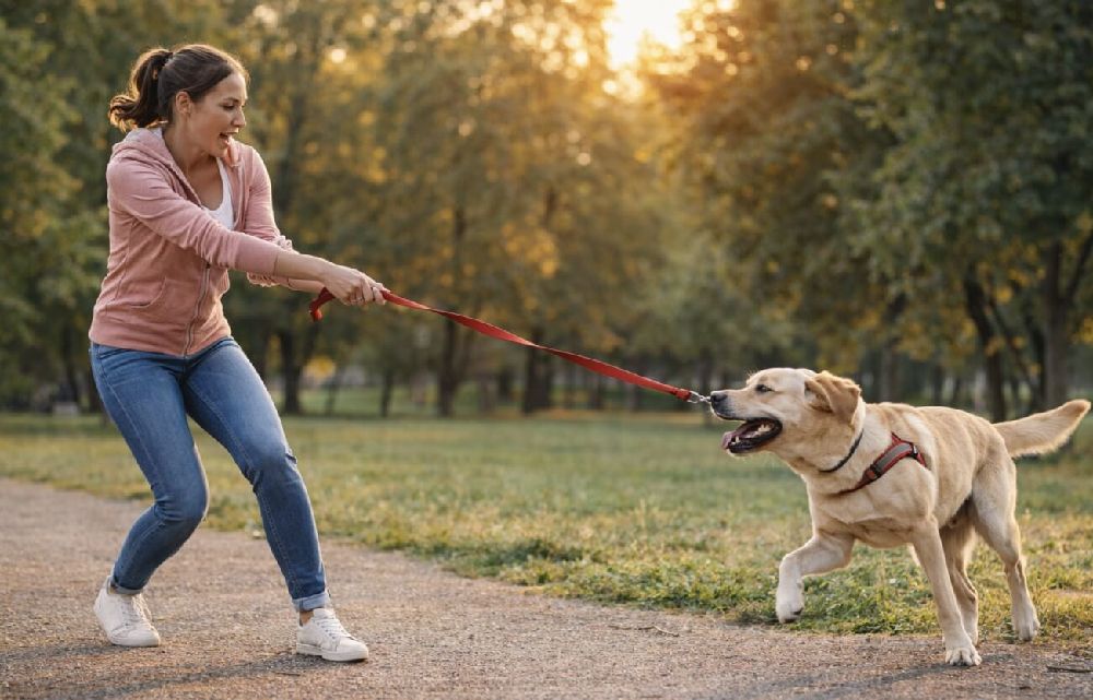 куче което се дърпа